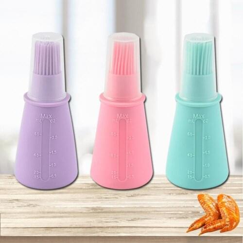 1PC Portable BBQ Brush Eco-friendly Anti-deform Silicone Mini Oil Storage Bottle for Home Baking BBQ Tool Kitchen Tools