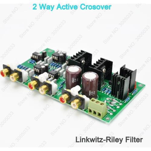 2 Way -24dB/Oct Linkwitz-Riley Active Crossover XOVER Electrical Frequency Dividing Network For BIAMP Bi-amping Audio System