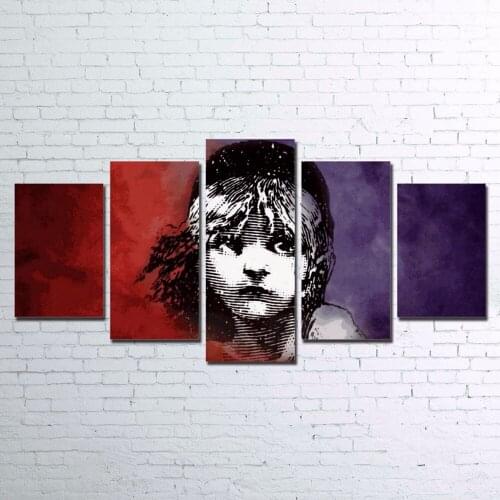 5 Panel Pictures For Living Room Home Decor Abstract Modern Canvas Painting On The Wall Art Modular