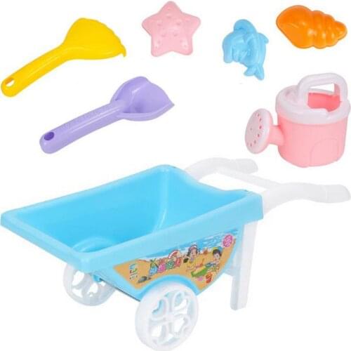 7PCS Beach Toys Portable Reusable Outdoor Sand Tool Kit for Kids Summer Sand Play Sand Dredging Tools Sand Water Game