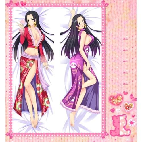 Anime Cartoon One Piece Double Bolster Hugging Pillow Case Pillow Cover Pillowcase Peach Skin 2 Way No.110