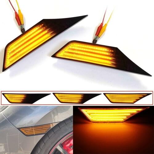 Car Dynamic LED Side Marker Turn Signal Lights Sequential Blinker Indicator For Honda Civic 10th Gen 2016 2017 2018-2020