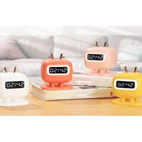 Alarm Clock Multifunction Electronic Alarm Cute Cartoon Night Light Smart Children Clock