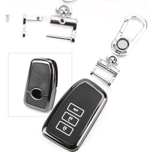 3 Buttons Car Remote Key Fob Case Shell w/ Key Chain Luminous Universal For Lexus EX RX NX IS GS Series NX300 LS250