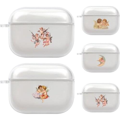 Renaissance angels Cute Cupid Aesthetics Cover For AirPods Pro 3 Air Pods Case Earphone Accessories TPU Protector Airpods 3 Case