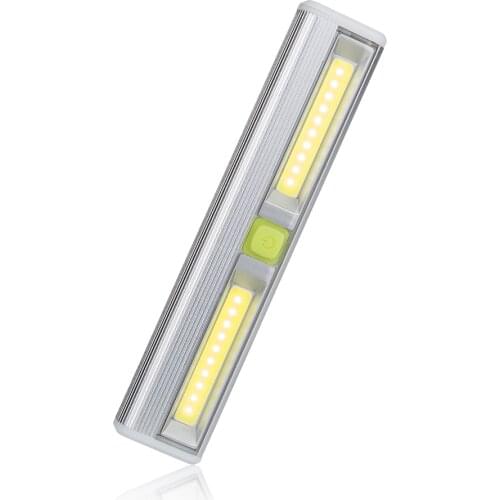 Cob2 x AAA battery home corridor wall small night light indoor lighting with tape hook ABS wardrobe light