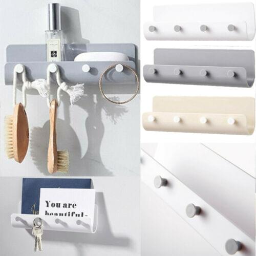 Key Holder Rack Post Organizer Letter Box Mail Door Hanger Wall Mount 4 Hooks