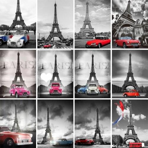 EverShine Diamond Painting Full Square Landscape Cross Stitch Diamond Embroidery Tower Rhinestone Art City Mosaic Kit Home Decor