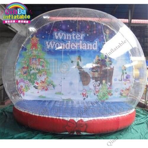 Guangzhou Wholesale 3m Diameter Inflatable Snow Globes Blow Up Ball Inflatable Human Size Snow Globe Bubble Display