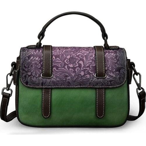 Quality Women Luxury Brand Genuine Embossed Leather Handbag Cowhide Tote Bag Women Shoulder Crossbody Messenger Bags New