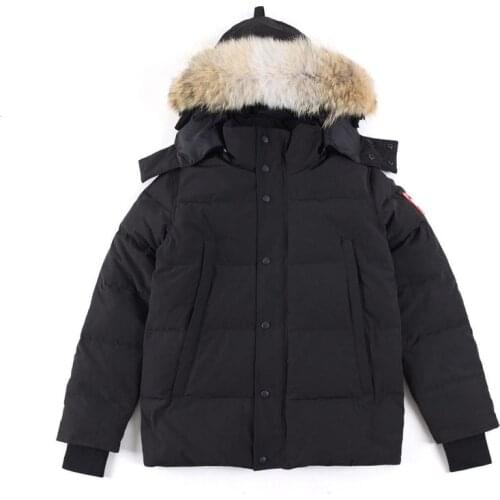 Classic Fashion Real Coyote Fur Winter Mens Canadian CG Wyndham Parka Goose Down Jacket Outdoor Coat Wnd Waterproof 3808M