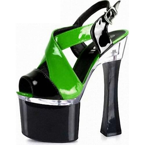 LAIJIANJINXIA Mult Wedding Women Sexy Night Club Pole Dance Shoes 18cm High-Heeled Shoes Ankle-Strap High-Heeled Dance Shoes