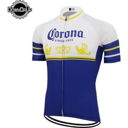 HOT Retro Cycling Jersey Men Short Sleeves Blue Bike Team Clothes Quality Bicycle Wear Tops MTB Racing Maillot Ciclismo