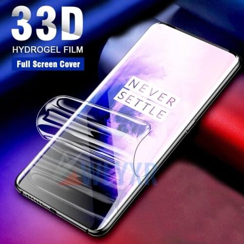Real 33D Soft Hydrogel Film For OnePlus 6T 7Pro Full Cover Screen Protector Film For OnePlus 5 T One Plus 6 7 Pro Soft Clear