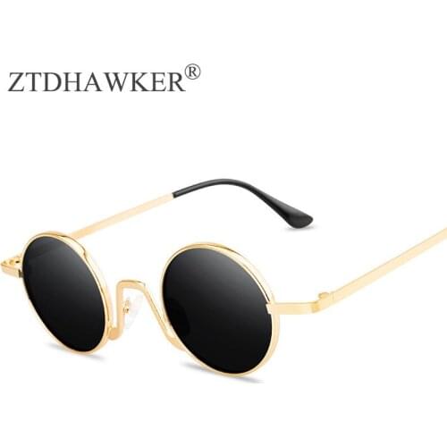 New Sunglasses Women Retro Small Frame Glasses Hip-hop Round Frame Eyeglasses Trend Unisex Sunshade Mirror