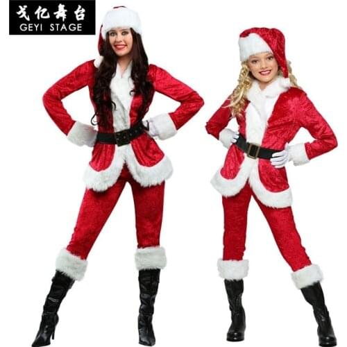 New a whole new set of Santa Claus Santa suits for red adults cosplay clothes Santa Claus suit laipelar luxury suit