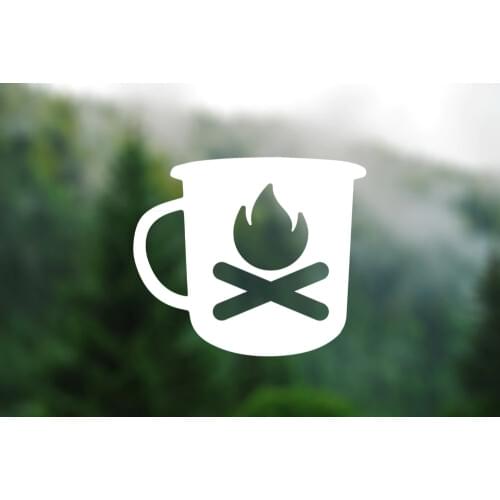 Original Fire Cup Design Wall Decal Window Sticker Computer Laptop Wallpaper Car Decal Removable Murals Vinyl Stickers S-418