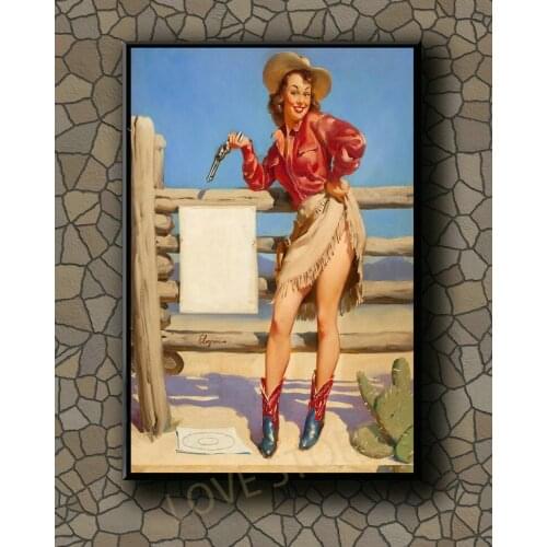 P150 Vintage Beautiful Pin-up Girl Classic Picture 274 Silk Fabric Poster Art Decor Indoor Painting Gift