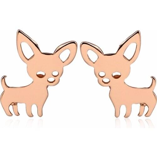 Daisies 1Pair New Arrival Chihuahua Earrings for Women Cute Dog Studs Statement Jewelry Animal Earrings Party Gift Kid