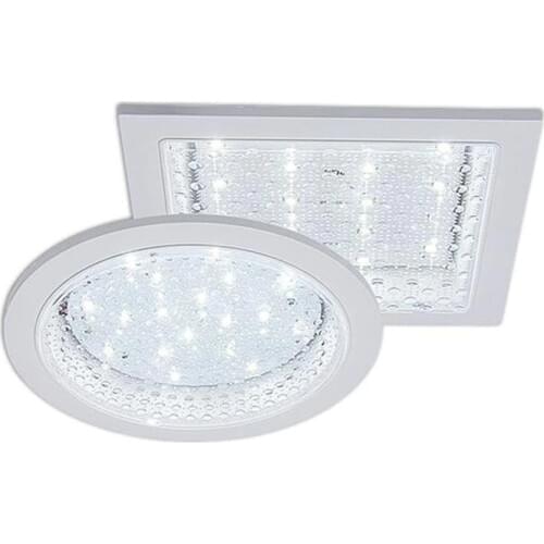 Modern Waterproof Bright Square/Round Embeded Led Ceiling Light for Kitchen Bathroom Balcony 10/14/18/22W 1297
