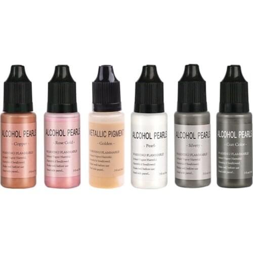 Metallic Alcohol Pigment Resin Dye Alcohol-Based Ink Concentrated Paint Epoxy Resin Colorant Resin Casting Crafts15ml