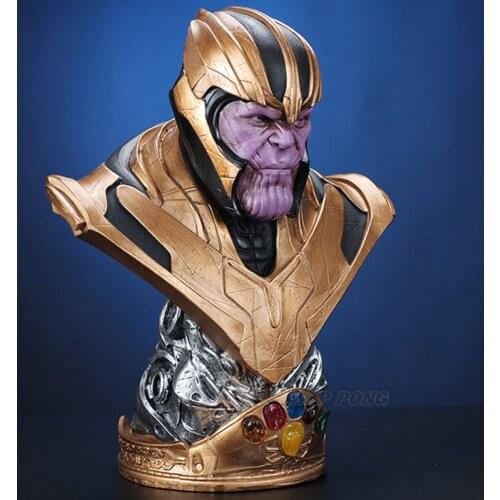 Hasbro Avengers 4 Thanos Bust Statue Resin LED with Action Figure Desk Decoration Collection Model Toy Birthday Gift