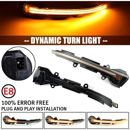 For SEAT Leon III Mk3 5F 13-18 Ibiza KJ Mk5 V Arona 17-18 LED Dynamic Turn Signal Blinker Sequential Side Mirror Indicator Light