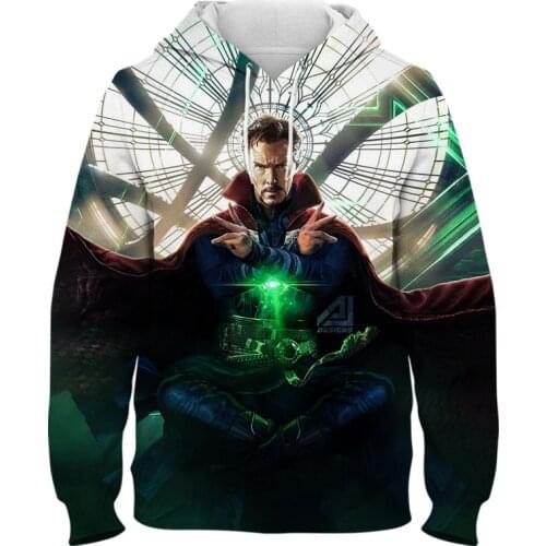 Fashion Streetwear Avengers Doctor Strange Men Women Hoodies Printed 3D Boy Girl Kids Sweatshirts Pullover Long Sleeve Casual