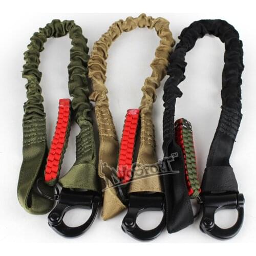 Tactical Military Quick Release Gun Sling Safety Lanyard Sling Airsoft Rifle Nylon Rope Bungee Strap Hunting Gun Accessories
