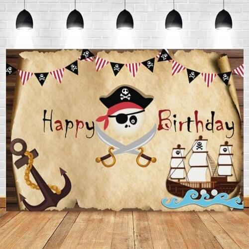 Yeele Birthday Pirate Ship Treasure Map Photography Backdrop Gift Photographic Studio Photo Background Decorations Prop