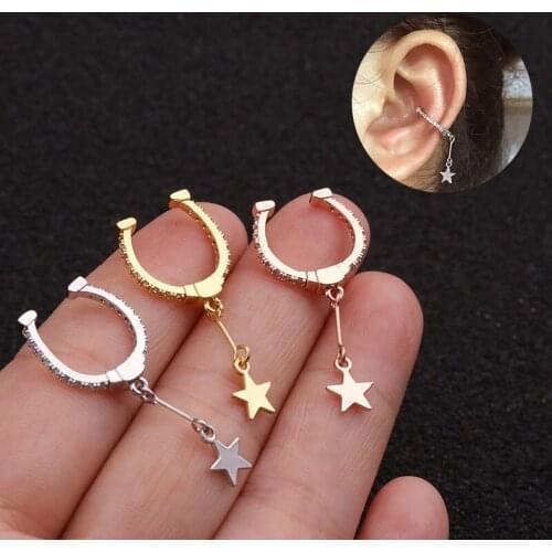 1PCS Cuffs Earrings for Women Ear cuff No Piercing Fake Cartilage Earrings Jewelry
