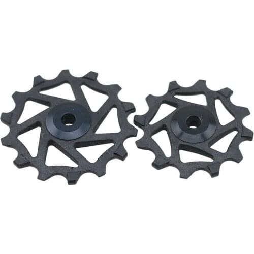 12T 14T Bike Ceramic Bearing Derailleur Pulley Bicycle Rear Dial Pulley for Shimano XTR M9000 M980 M8000 Black