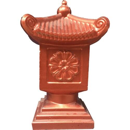 ABS plastic moulds calliopsis pagoda statue mold home villa garden concrete molds for sale