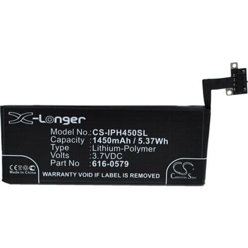 Cameron Sino High Quality 1450mAh Battery 616-0579,616-0580 for Apple A1387,A1431,iPhone 4S,iPhone 4S 16GB,iPhone 4S 32GB,64GB
