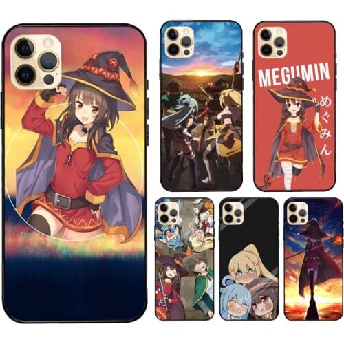 Anime Konosuba Megumin Case For iPhone 11 Pro Max 12 mini Coque For iPhone XR X XS Max SE 2020 6S 7 8 Plus