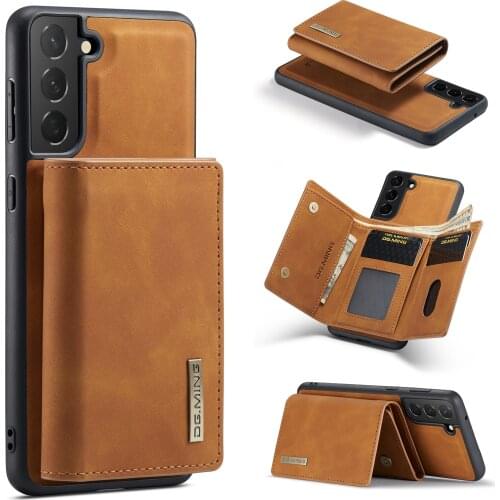 Flip Case for Samsung Galaxy S21 FE Magnetic Leather Flip Wallet Phone Case For Credit Card Wallet Shockproof Card Wallet Cover