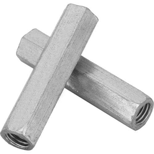 Connecting Cap Joint Nut For Assembling Bolts Stud Bolts Or Machine Screws Made Of Carbon Steel Spiro Zinc M10*60 2pcs Long Nuts