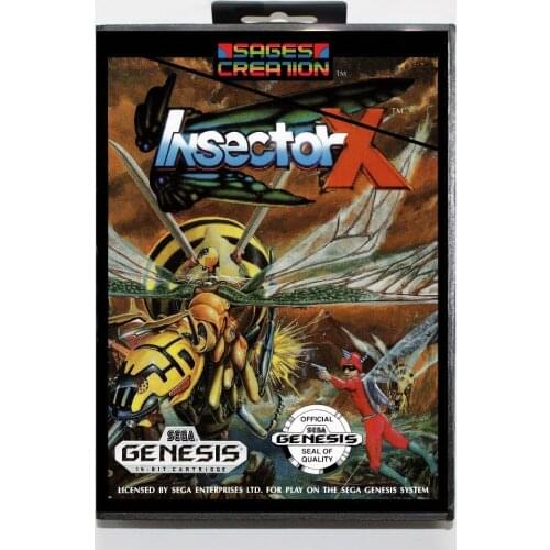 Insector-X Game Cartridge 16 bit MD Game Card With Retail Box For Sega Mega Drive For Genesis