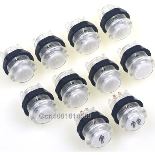 Arcade Bundle Classic Video Games 30mm LED Illuminated Push Button + 1P 2P LED Start Player Button To Raspberry Pi Retropie DIY