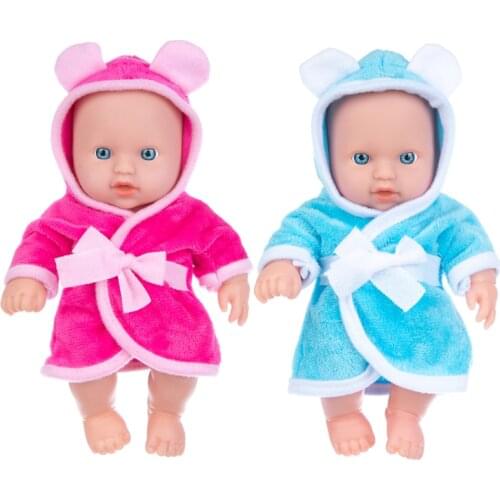New baby Dolls Pop Reborn Silico Bathrobre Vny 20cm Born Poupee Boneca Baby Soft Toy Girl Todder