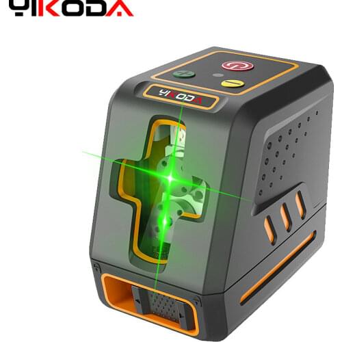 YIKODA Laser Level Dual Module Cross 2 Lines Red/Green Beam Portable Mini Meter Measuring Instrumentation Tools