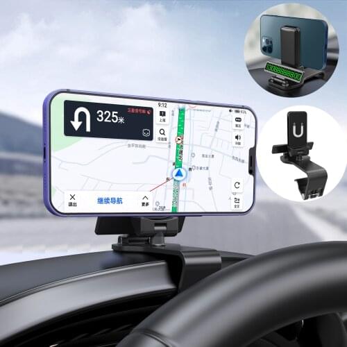 NEW Upgraded Universal Magnetic 360° Rotating Collapsible Car SunVisor Dashboard GPS Phone Holder with Auto Parking number plate