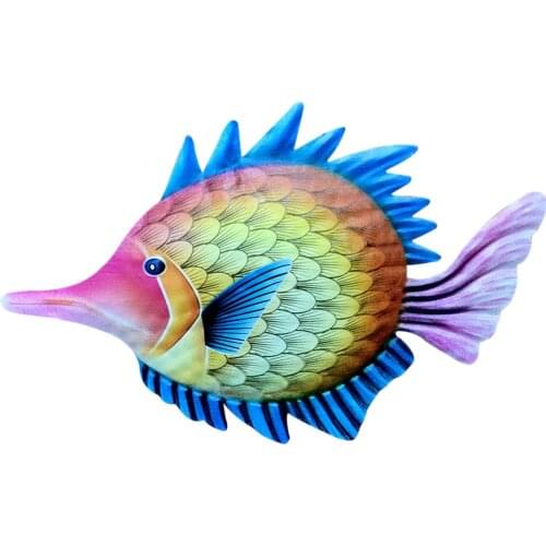 Metal Fish Garden Crafts Wall Decor Iron Art Office Porch Bedroom Balcony Hanging Ornaments Indoor Outdoor Multifunction Home