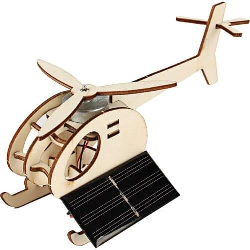Student DIY Solar Airplane Assembly Model Remote Control Educational Toy Material Kit Children’s Educational Toys