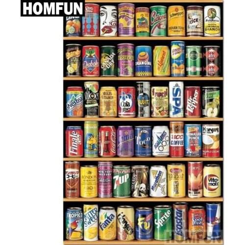 HOMFUN Full Square/Round Drill 5D DIY Diamond Painting "Soda bottle" Embroidery Cross Stitch 5D Home Decor Gift A05084