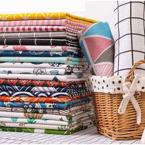 Nanchuang Cartoon Series Printed Cotton Linen Fabric For DIY Handmade Hometextile Cloth Sofa Curtain Furniture Cover Material