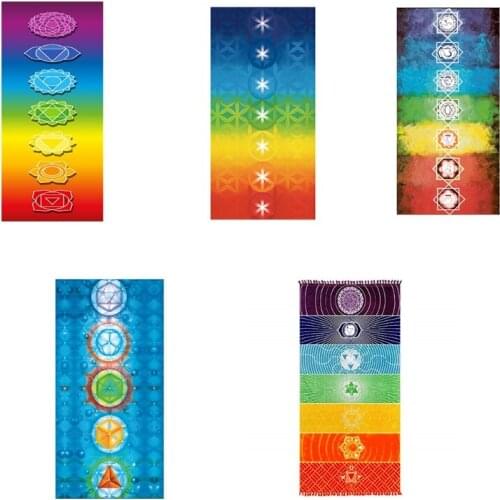 Wall Hanging Decoration 7 Chakra Mandala Bohemia Blanket Tapestry Summer Beach Towel Yoga Mat Home Tablecloth Ornaments