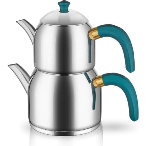 Neva Sweet Premium Leya Steel Teapot 3 Liter 18/10 Stainless Steel Turkish Brewing Tea For Tea Pot Set Made in turkey