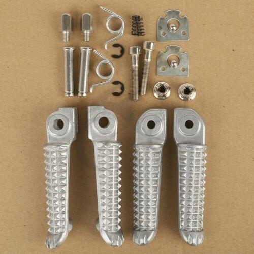 Motorcycle Front Rear Footrests Foot Pegs For Yamaha YZF R1 2002-2014 R6 2003-2012 04 09 10