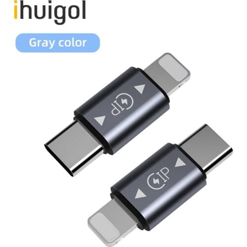 Ihuigol OTG Data Adapter Type C Male To Lighting Male Connector For iPhone 12 11 Pro Max X iPad Tablet Converter USBC Converter